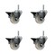 Service Caster 3 Inch Nylon Wheel Swivel 34 Inch Threaded Stem Caster Set with Brake SCC SCC-TS20S314-NYS-PLB-34212-4 - alternate 1